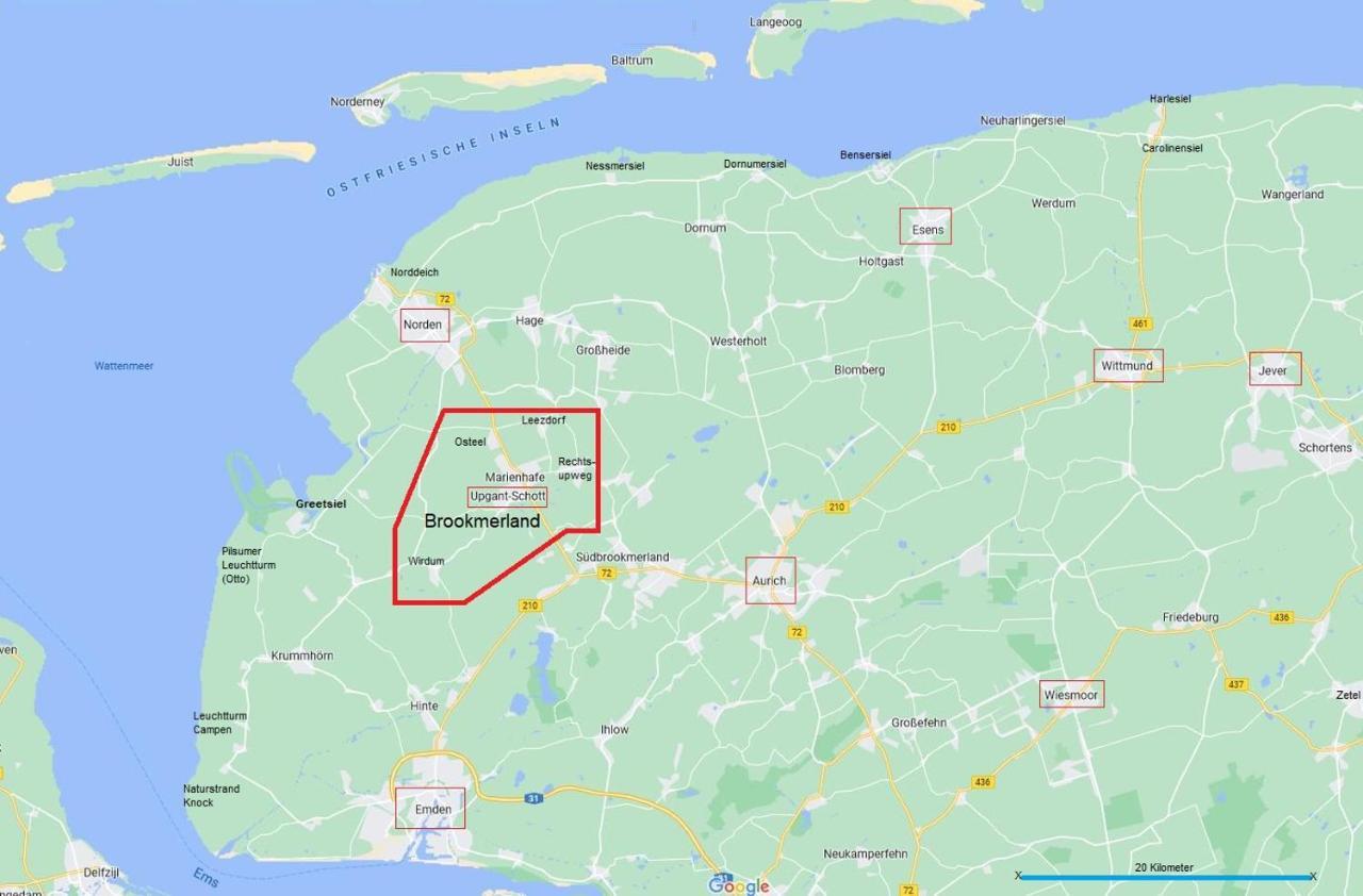 Ostfriesland Apartements -Fewo- Upgant-Schott ภายนอก รูปภาพ